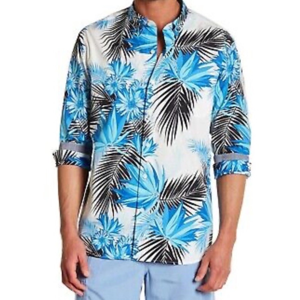 TOMMY BAHAMA Kosta Coast Old Royal Mens Button Down Shirt Size XL